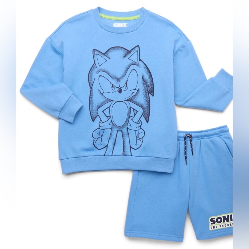 Sonic the Hedgehog Blue Sweatshirt and Shorts Set